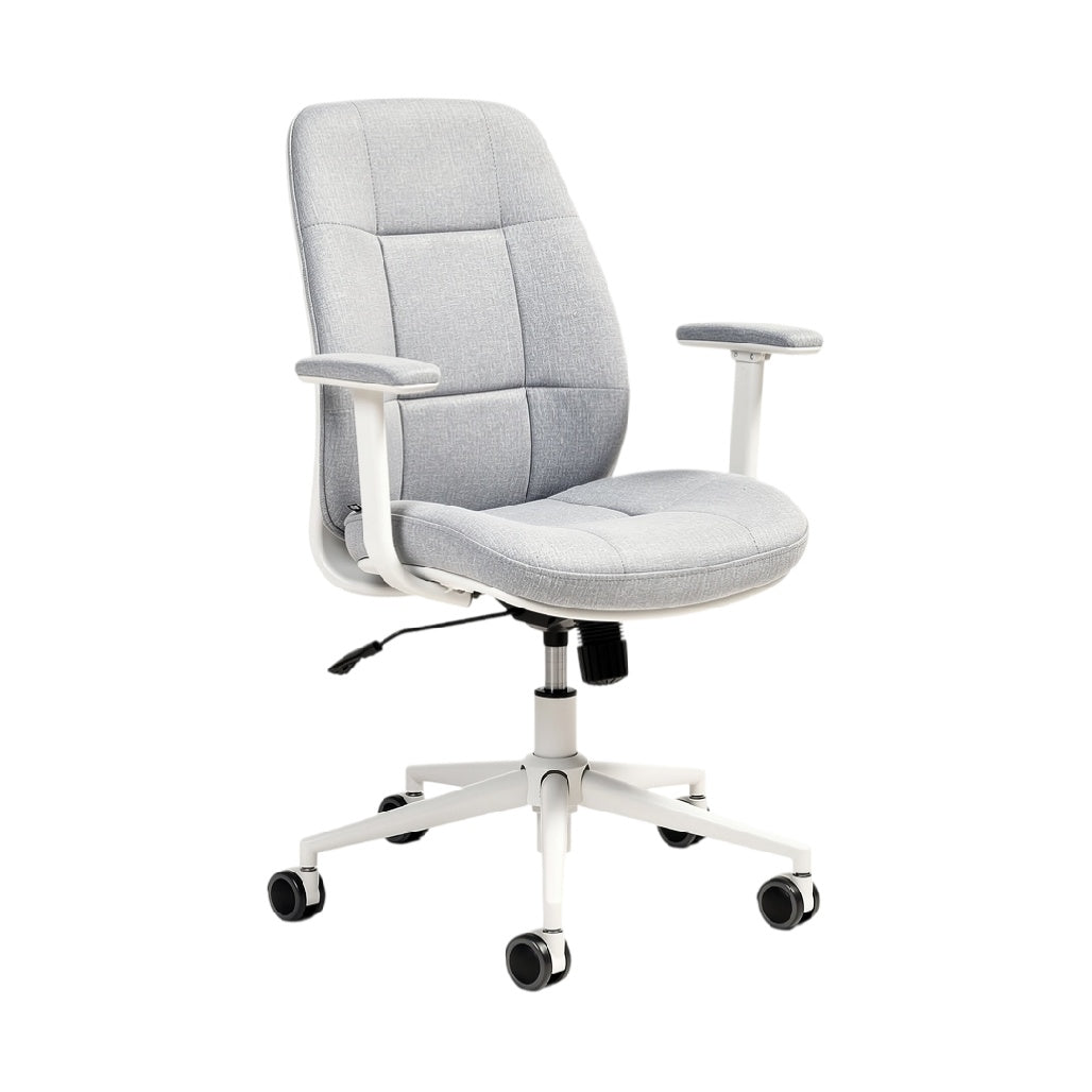 **Chaise de bureau ergonomique grise avec accoudoirs réglables**