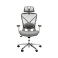 Chaise de bureau ergonomique en maille avec appui-tête et accoudoirs réglables