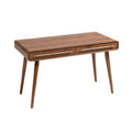Table en bois avec tiroirs, design moderne et épuré